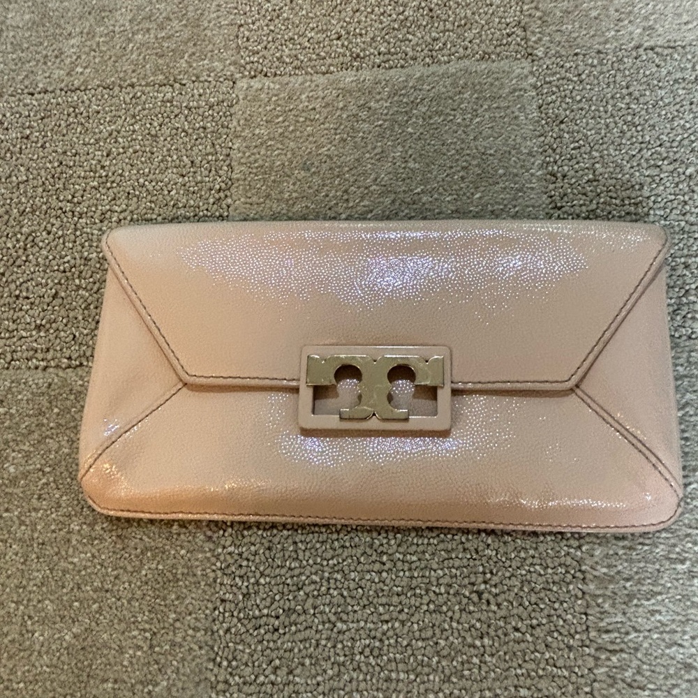 Tory Burch Shimmering Pink Clutch